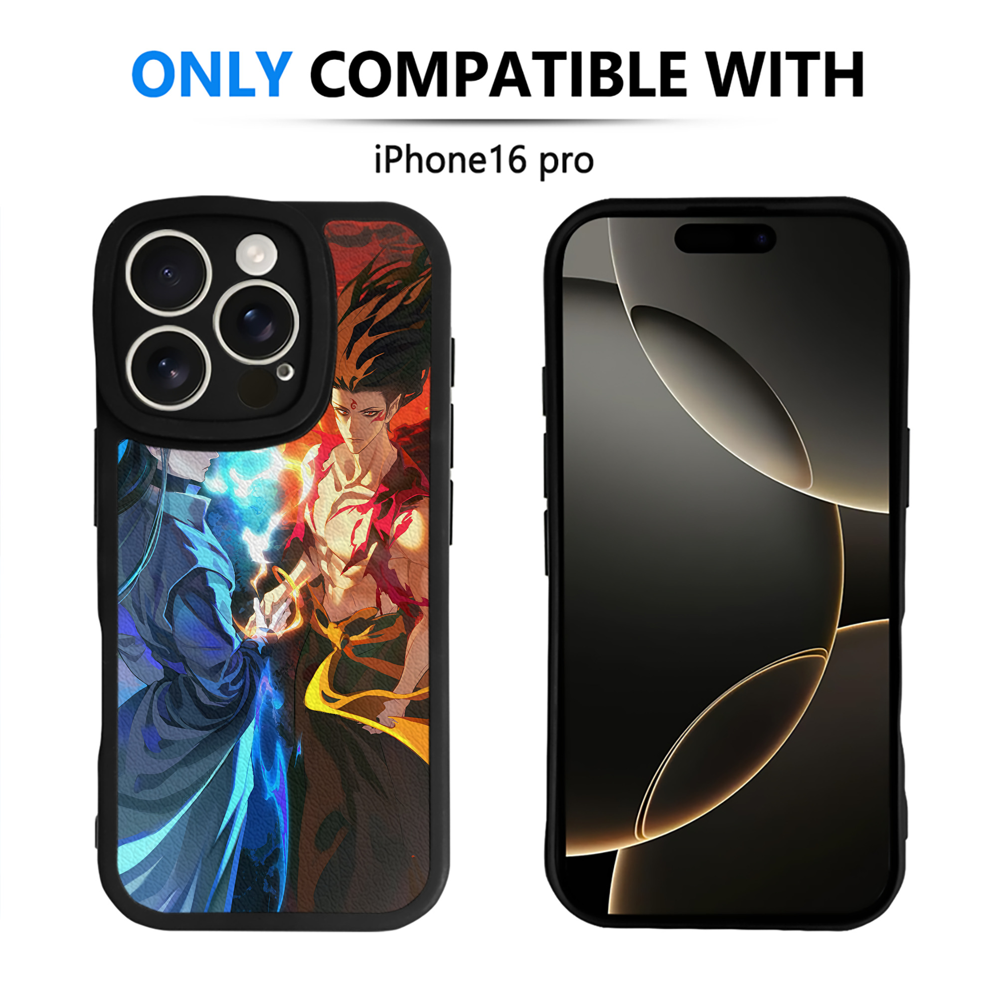 （画像用） Ne Zha 2 ナタ 魔童の大暴れ 【iPhone 16シリーズ対応】シリコンスマホケース（レザー調） 材質：シリコン